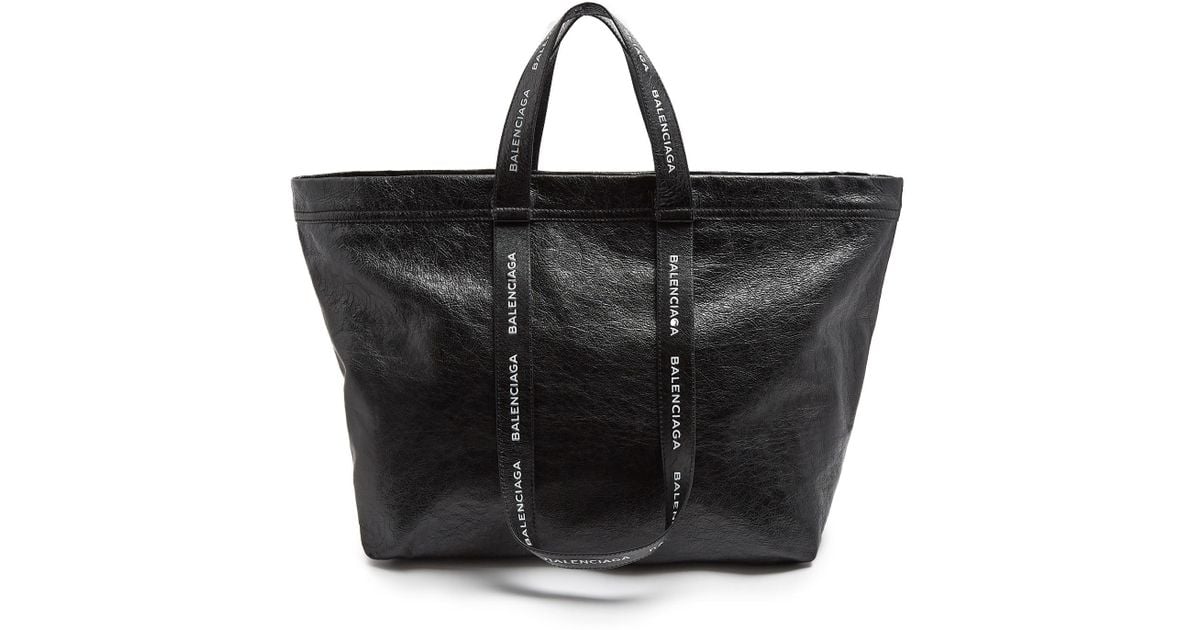 Balenciaga Carry Shopper M Leather Bag 