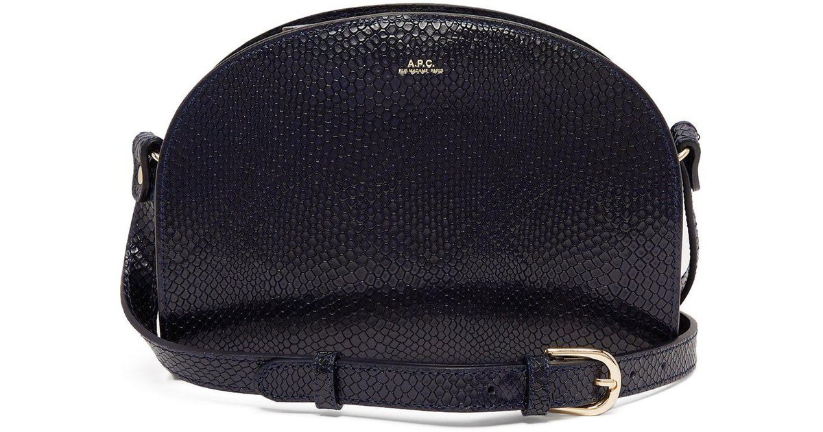 A.P.C. Half -moon Snake-effect Leather Cross-body Bag in ...