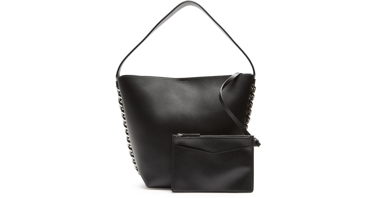 Givenchy Infinity Leather Chain Tote Bag in Black