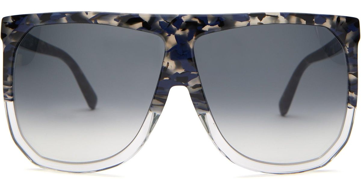 Loewe Filipa Oversized Flat-top Acetate Sunglasses in Black | Lyst