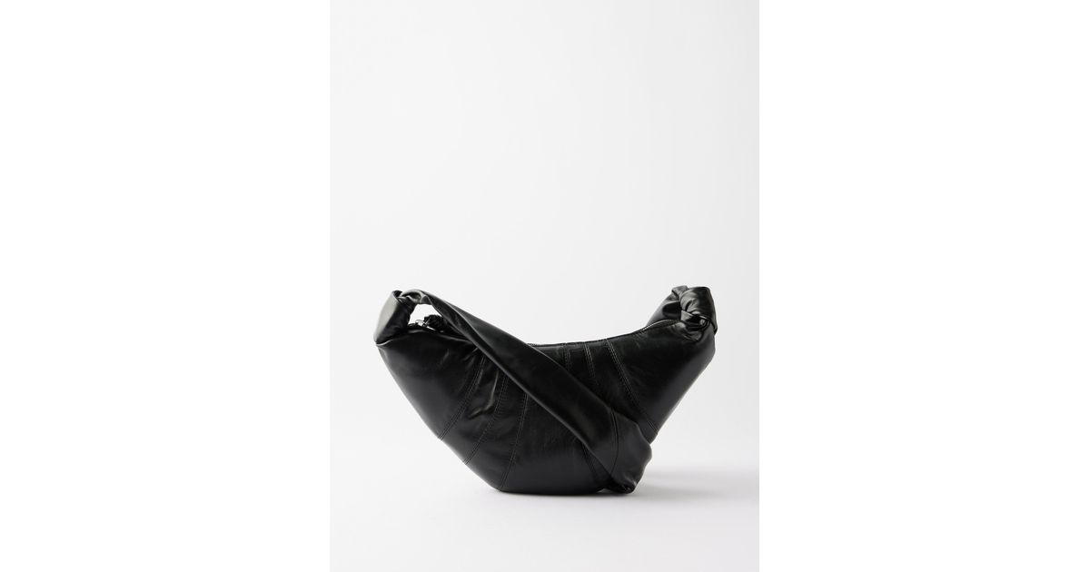 Lemaire Croissant Small Leather Shoulder Bag in Black | Lyst