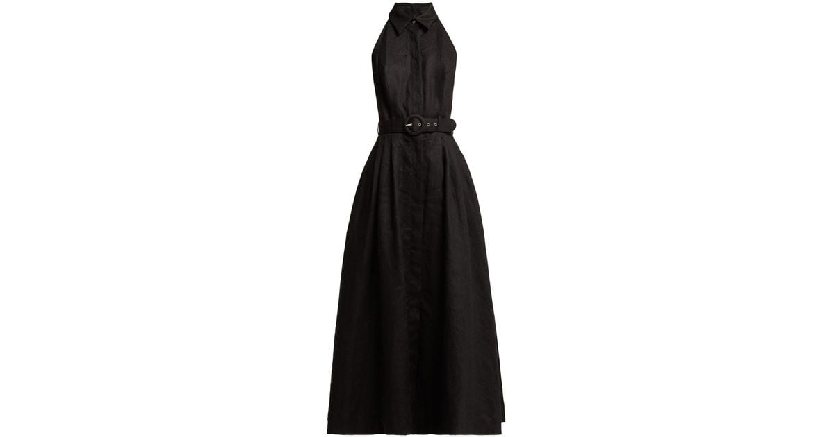 Zimmermann primrose top linen halter dress
