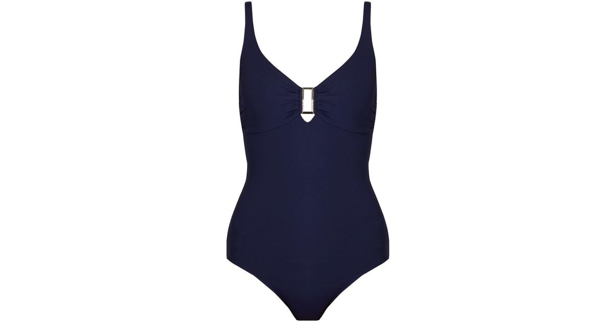 Melissa Odabash Synthetic Tuscany Underwired Swimsuit in Navy (Blue) - Lyst