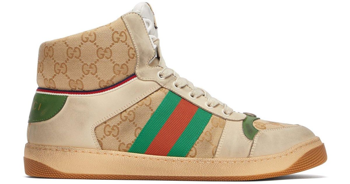gucci screener leather sneaker
