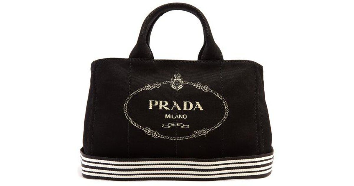 prada printed canvas tote
