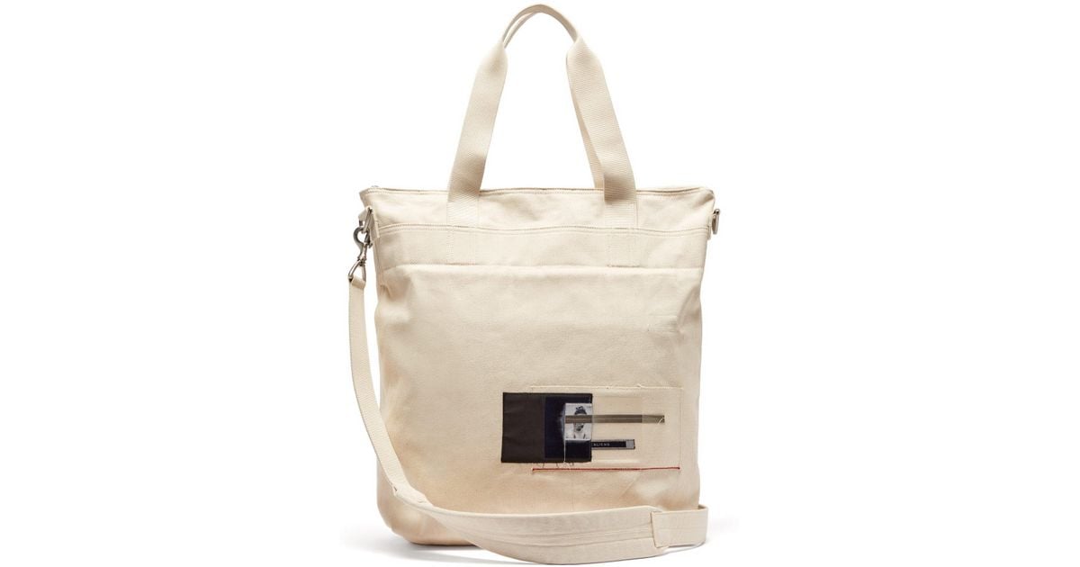 rick owens canvas tote bag