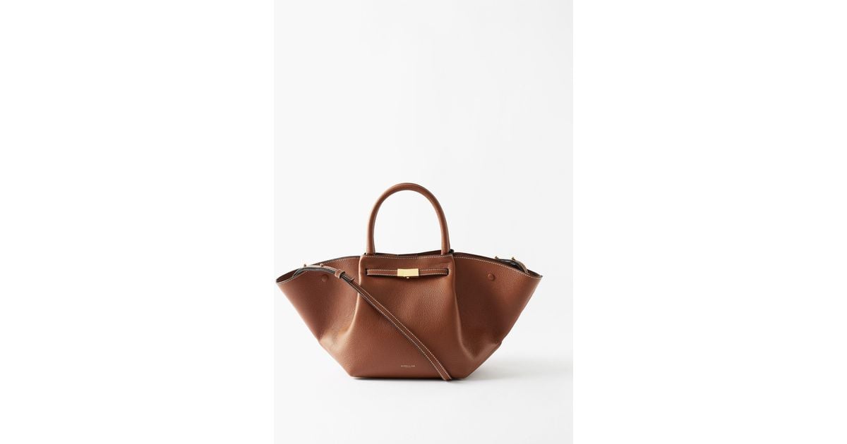 DeMellier New York Midi Grainedleather Crossbody Bag in Brown Lyst