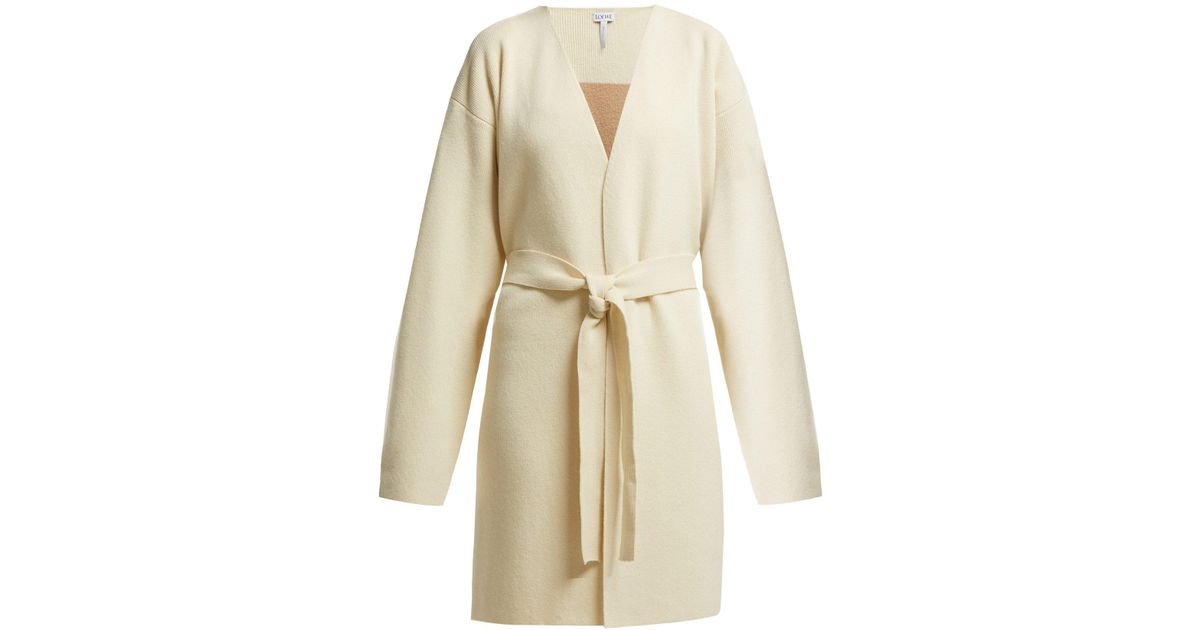 wool belted cardigan