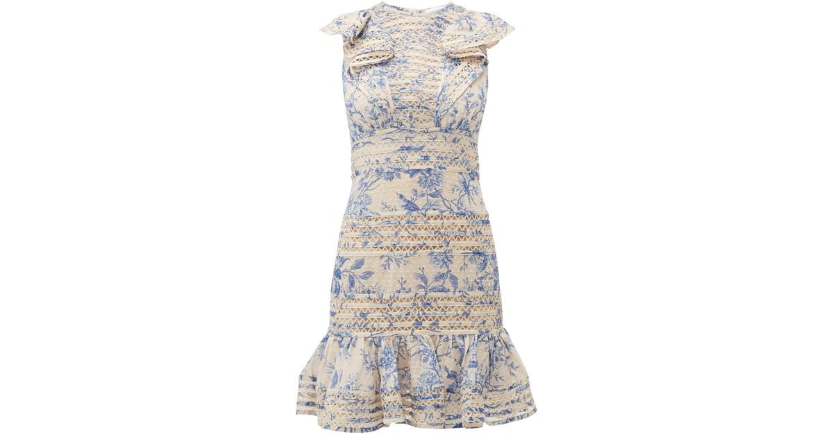 zimmermann blue and white dress
