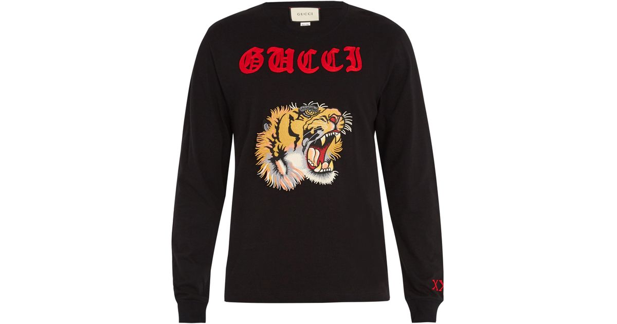 gucci tiger long sleeve shirt