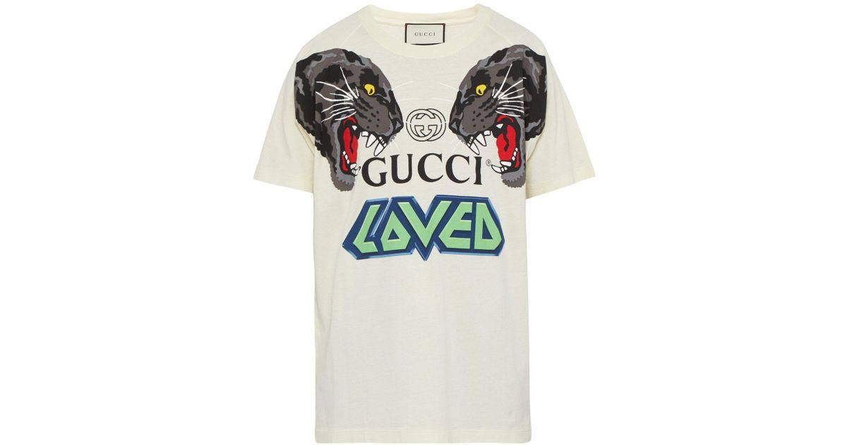 Gucci Loved Raglan T Shirt in White for Men | Lyst