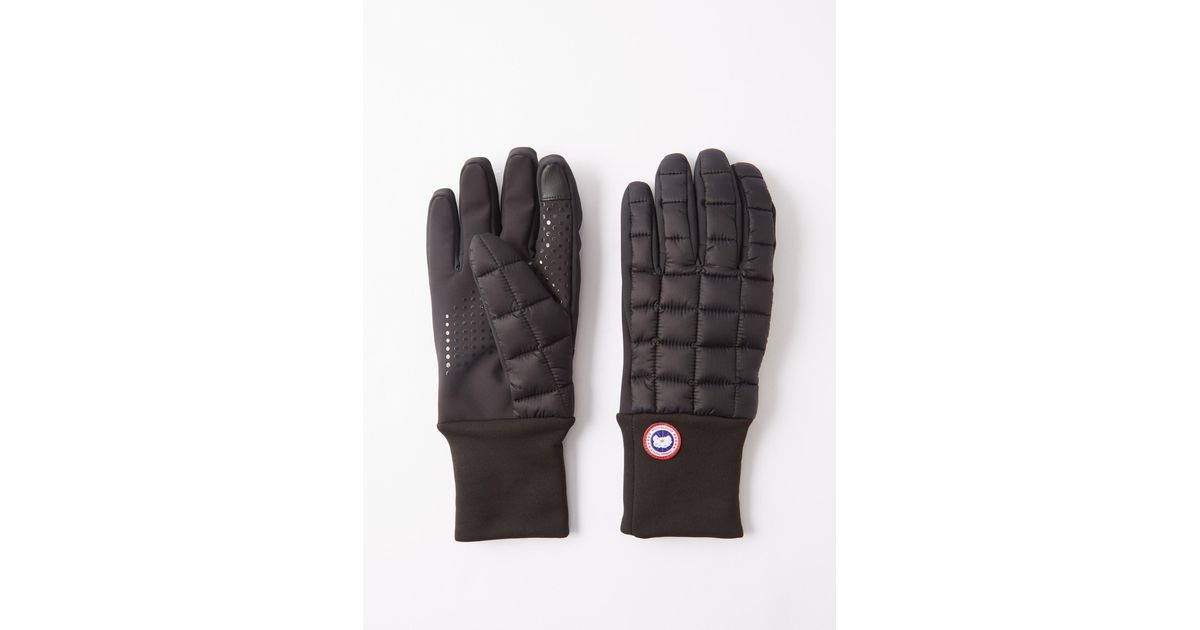 Canada Goose Goose Northern Glove Quilted Liner Gloves in Black for Men Lyst