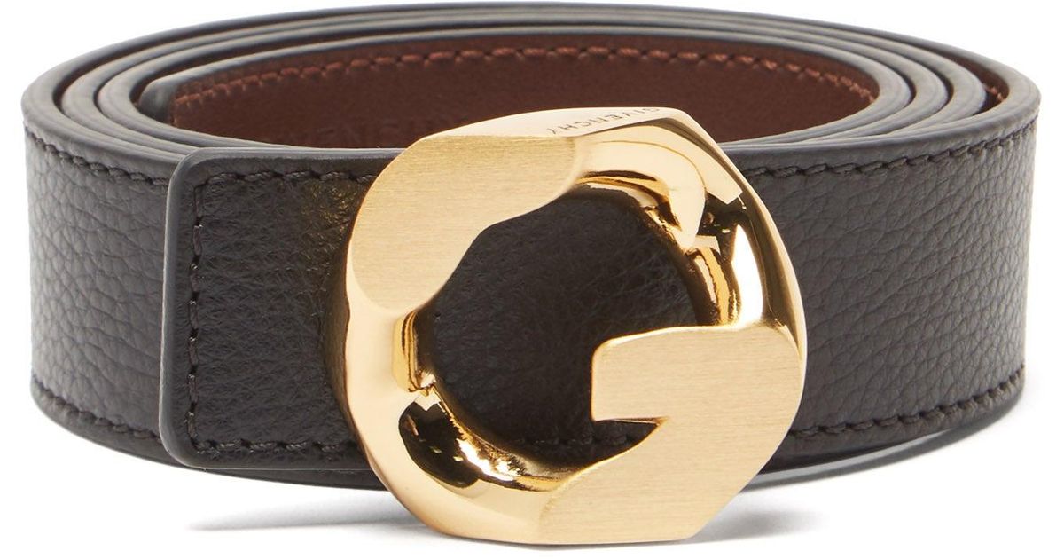 Givenchy G-buckle Leather Belt in Brown for Men - Lyst