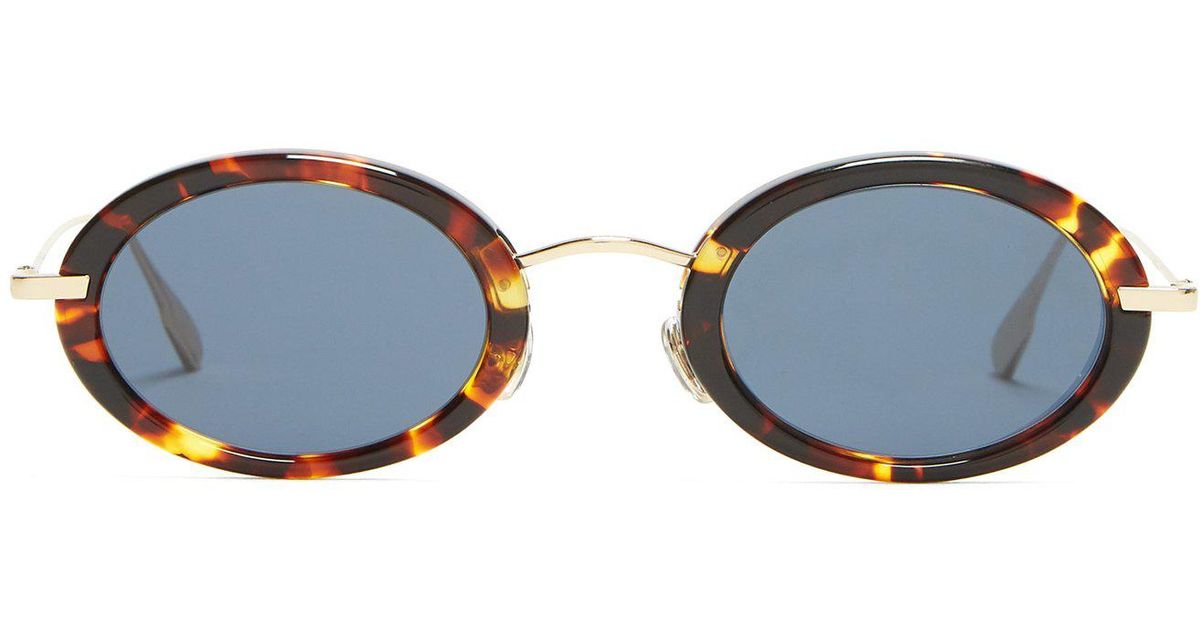 Dior Diorhypnotic2 Oval Tortoiseshell Sunglasses in Blue Lyst