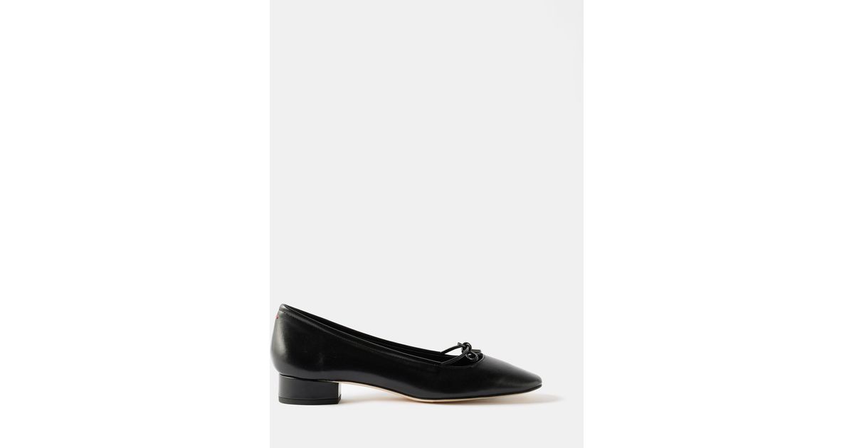 Aeyde Darya Leather Ballet Pumps in Black Lyst