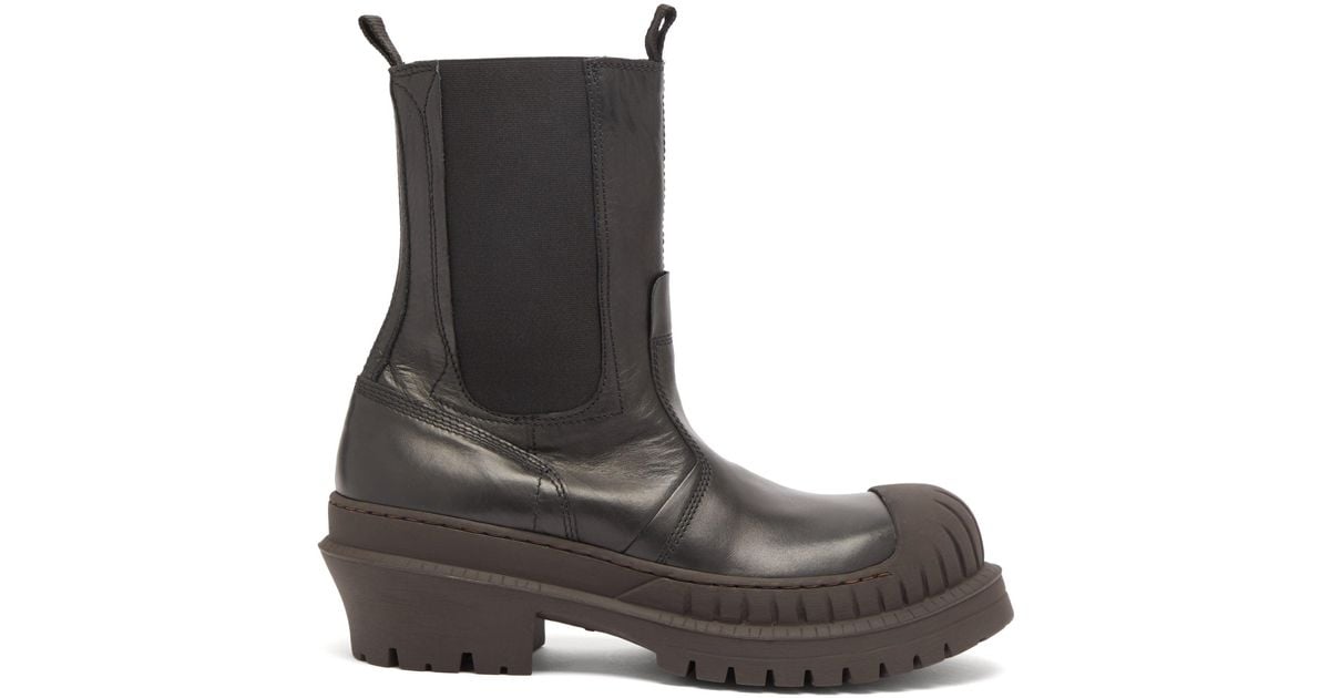 Gøre husarbejde Enlighten kat Acne Studios Bryant Lug-sole Leather Chelsea Boots in Black | Lyst