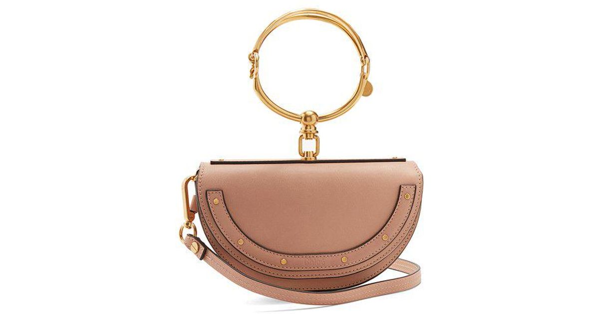 nile minaudière leather crossbody bag