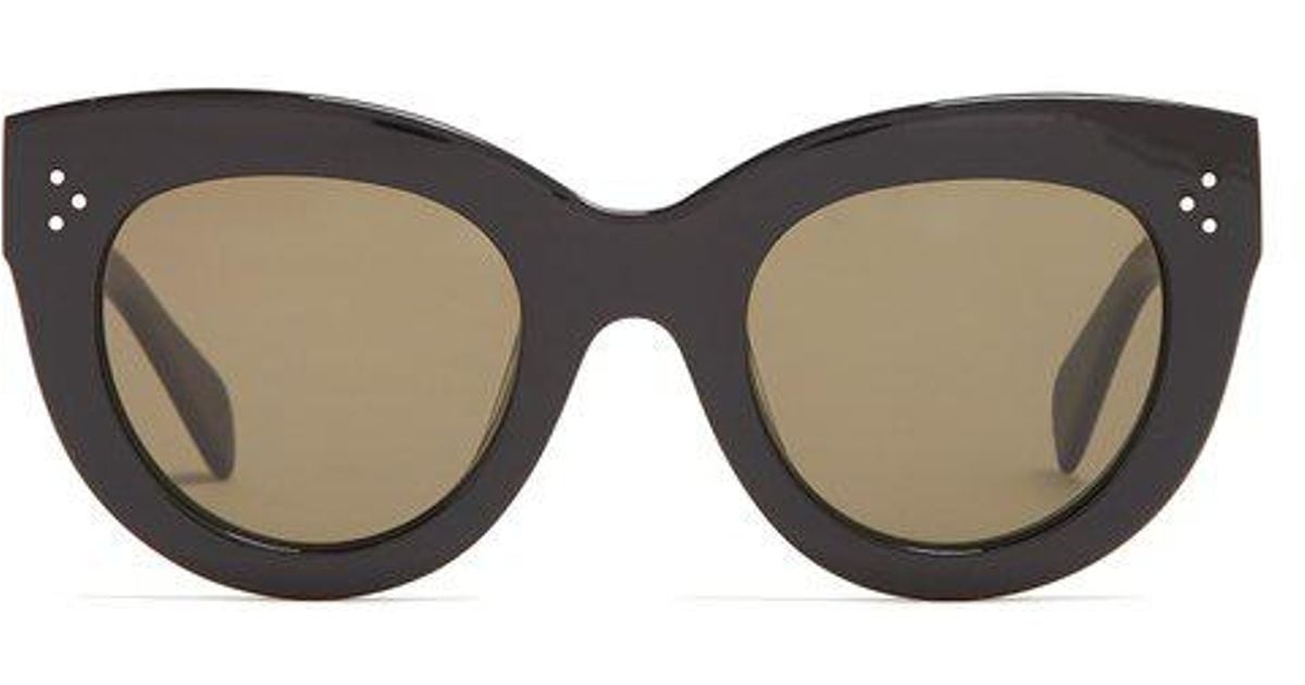 Celine Caty Cat-eye Acetate Sunglasses in Black | Lyst