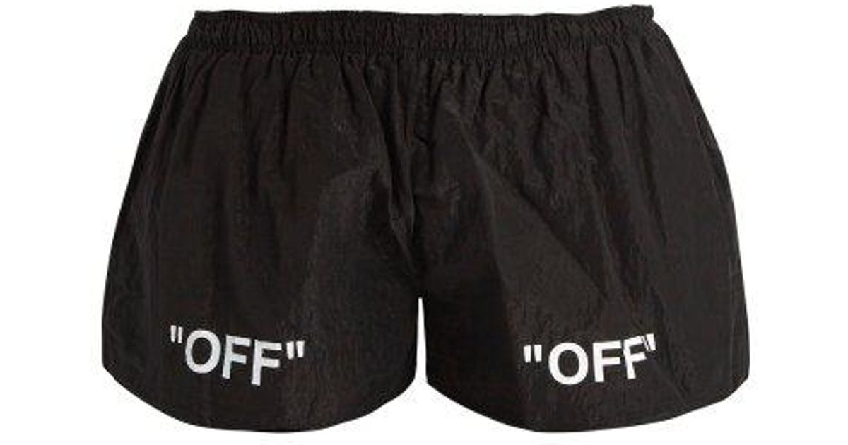 Off-White c/o Virgil Abloh Synthetic Logo Running Shorts in Black 