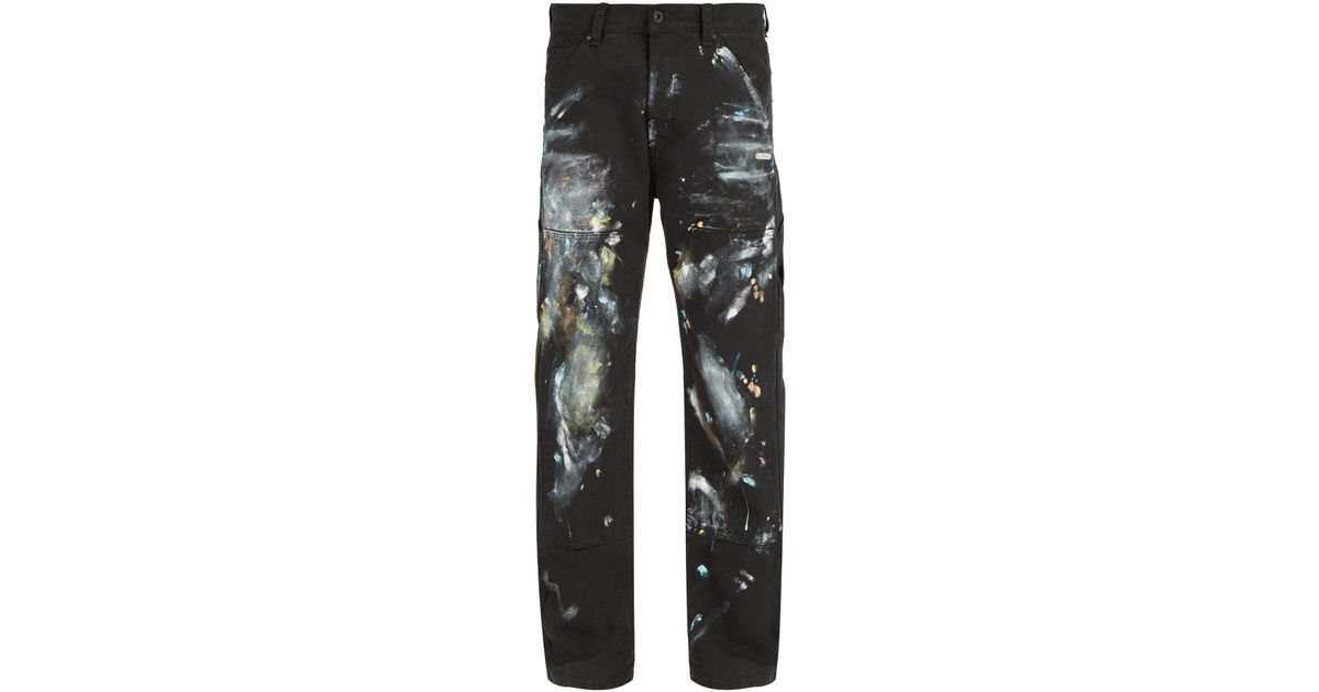 Relaxed Carpenter Jean With Paint Splatter