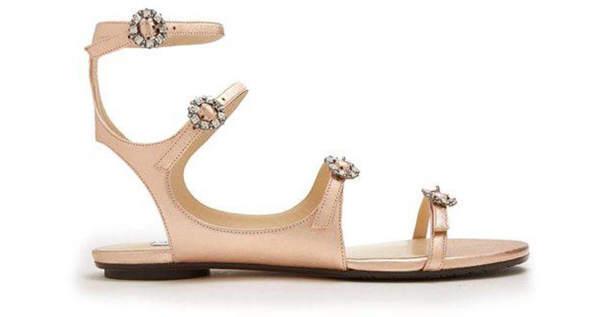 jimmy choo naia flat sandals