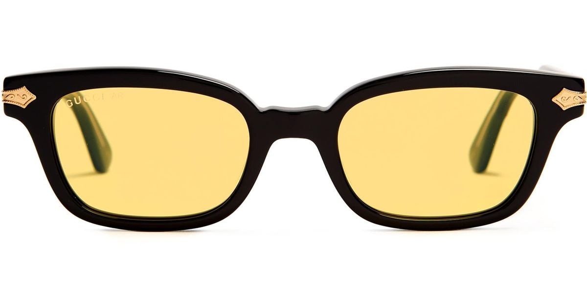 gucci yellow tint sunglasses