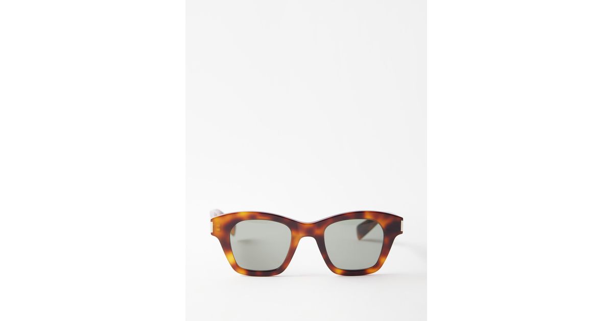 Saint Laurent New Wave Cateye Tortoiseshellacetate Sunglasses Lyst