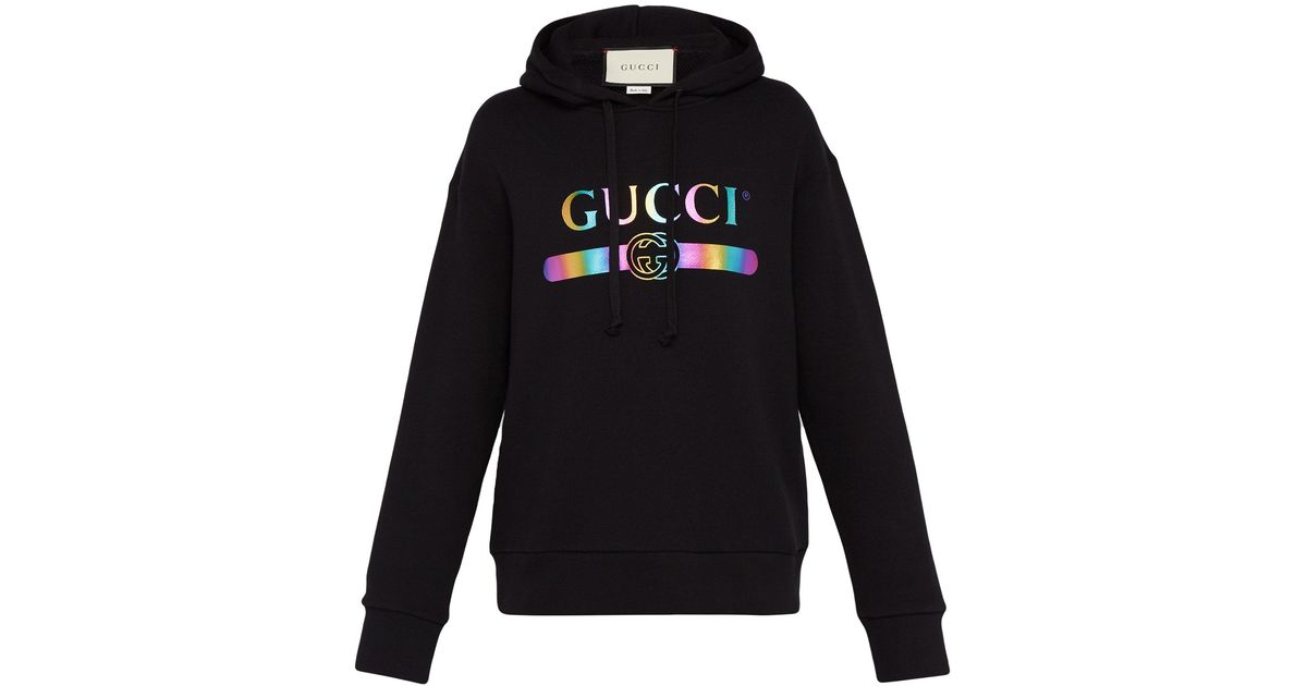 gucci iridescent logo hoodie