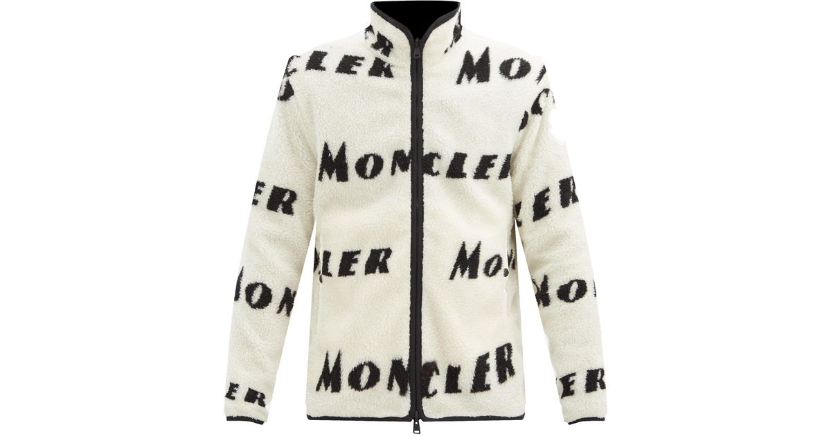 Moncler Reversible Logo-print Fleece Zip-through Jacket for Men | Lyst