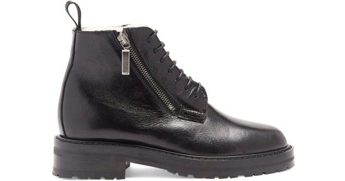 shearling lined ankle boots