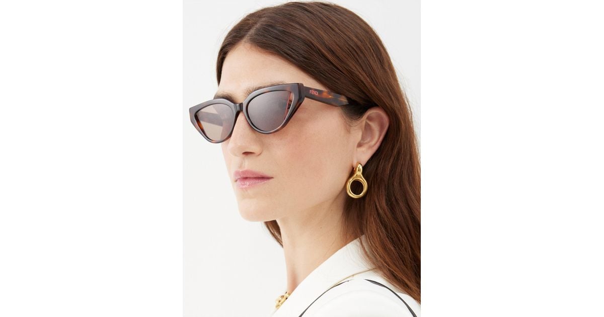 Fendi - O'Lock - Cat-Eye Sunglasses - Havana - Sunglasses - Fendi