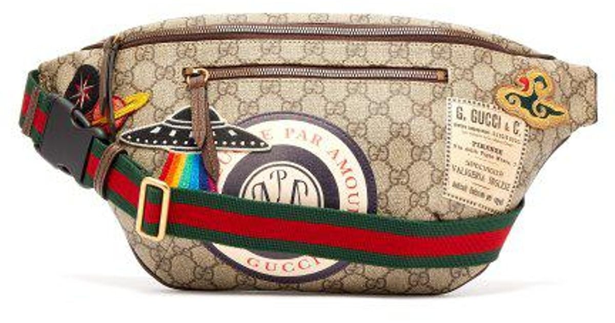 Gucci Canvas Courrier Gg Supreme Belt Bag in Brown for Men - Lyst