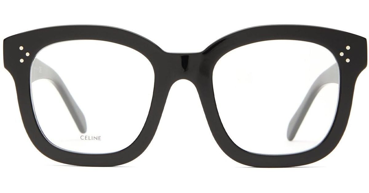 CELINE EYEWEAR Oversized cat-eye acetate optical glasses