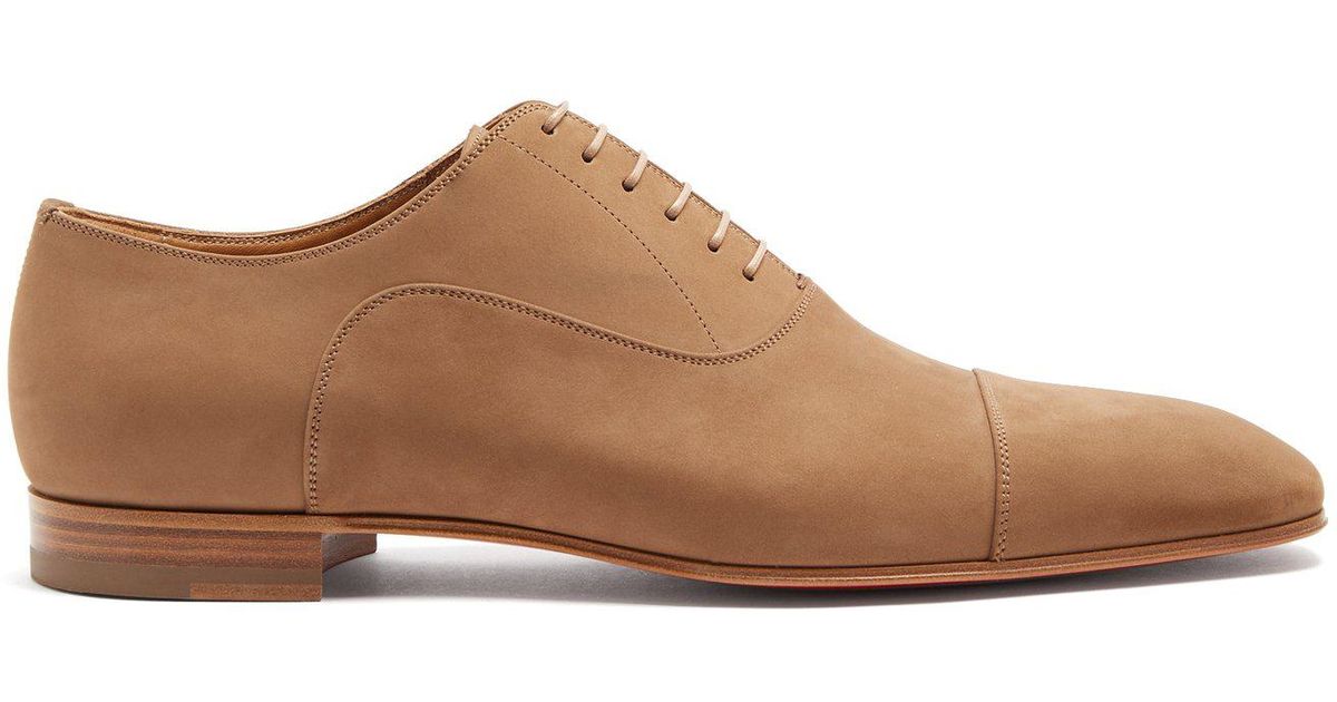 Christian Louboutin Greggo Suede Oxford Shoes in Natural for Men | Lyst  Canada