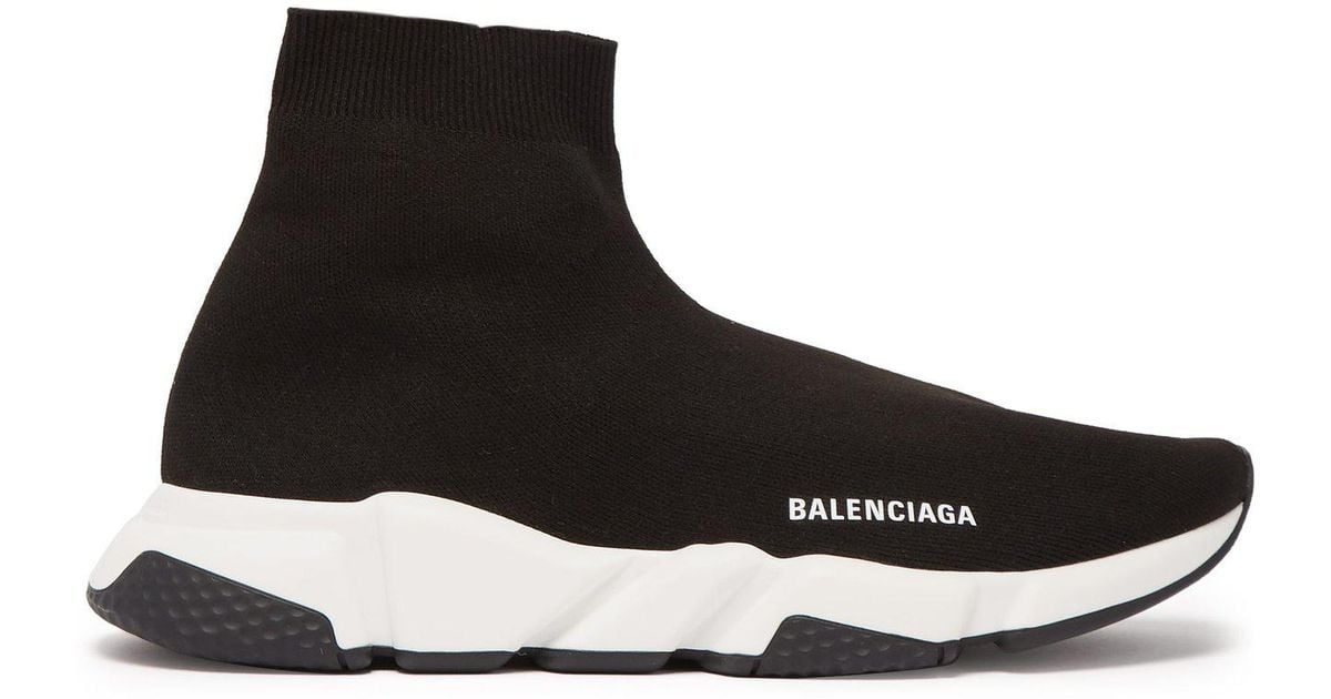Balenciaga Speed Trainers in Black White (Black) for Men - Lyst