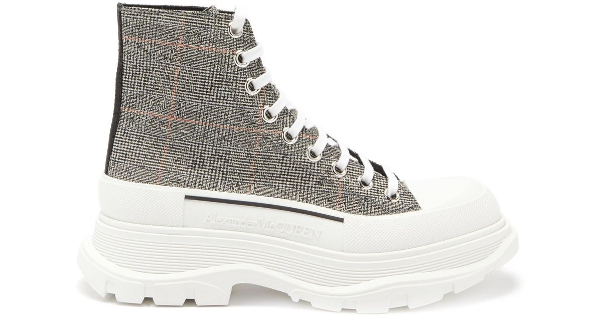 alexander mcqueen tread slick glitter high top boots