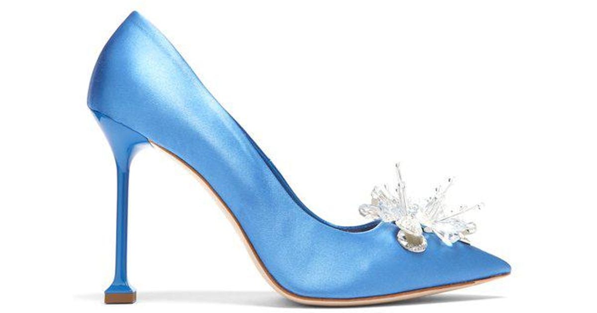 Miu miu sales embellished satin pumps