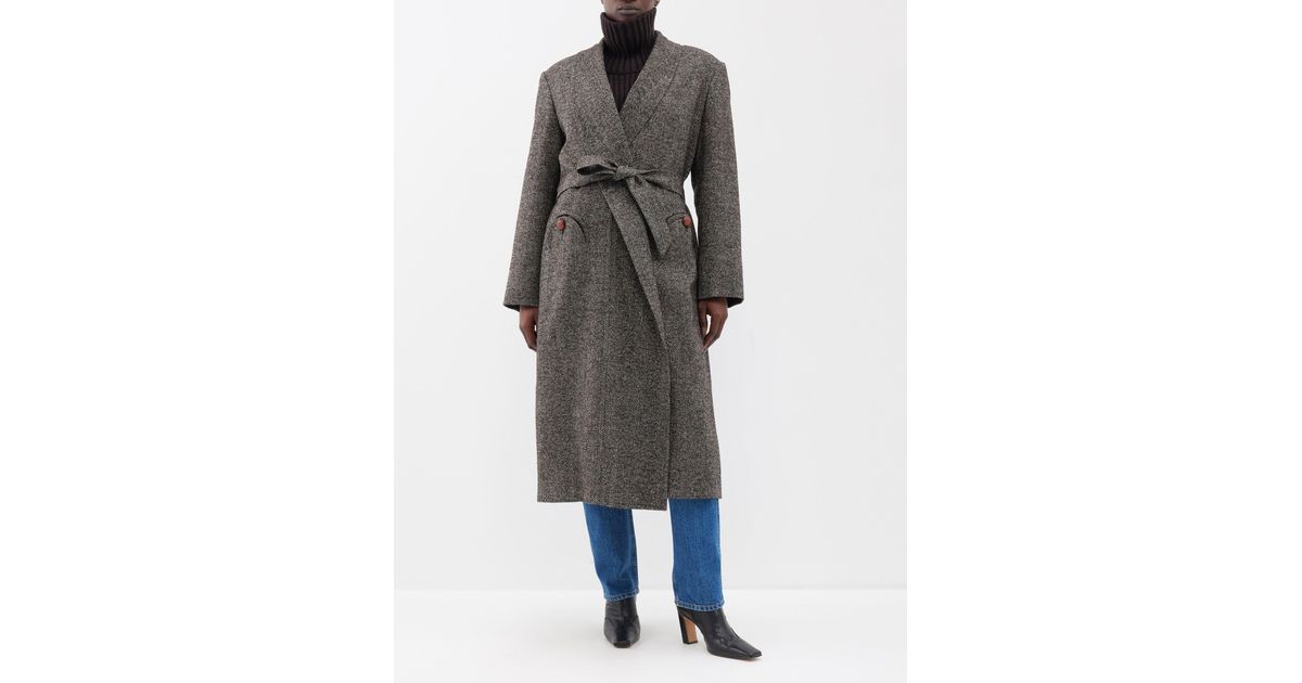 Blazé Milano X Cabana Whistler Wool-blend Herringbone Coat in Gray | Lyst