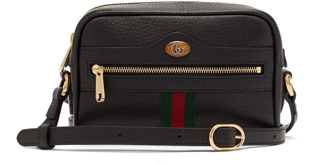 mini ophidia mini leather crossbody bag