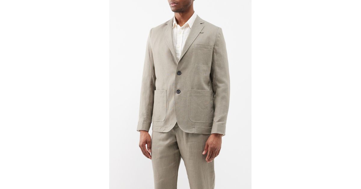 Oliver Spencer Theobald Padworth Linen Suit Jacket in Natural for Men ...