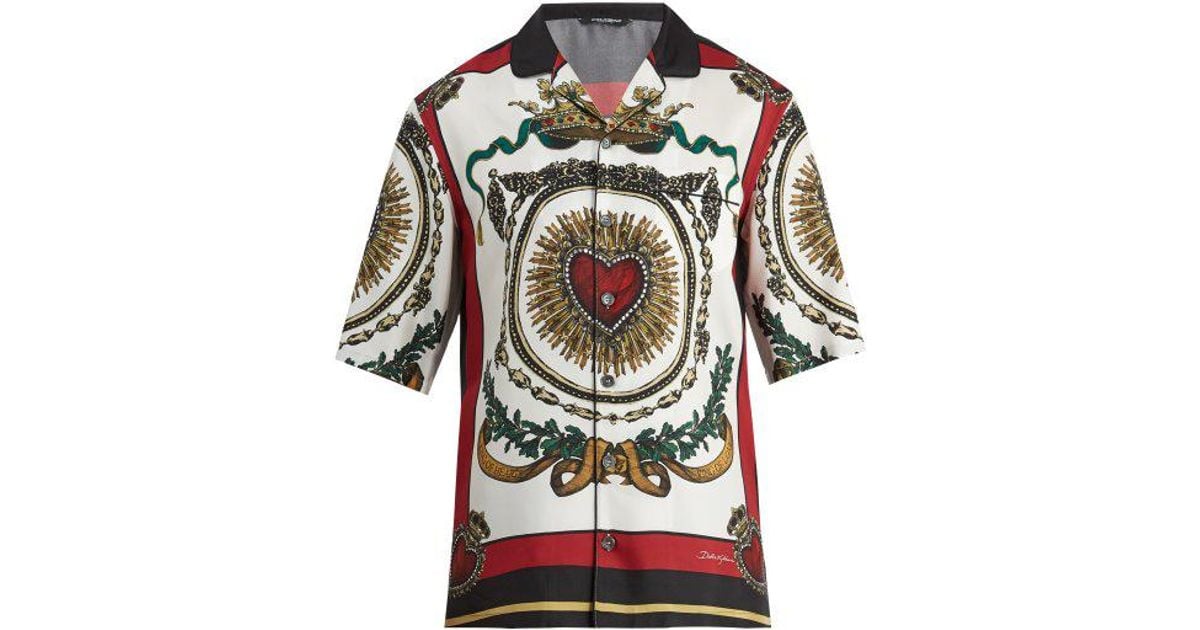 dolce and gabbana silk shirt