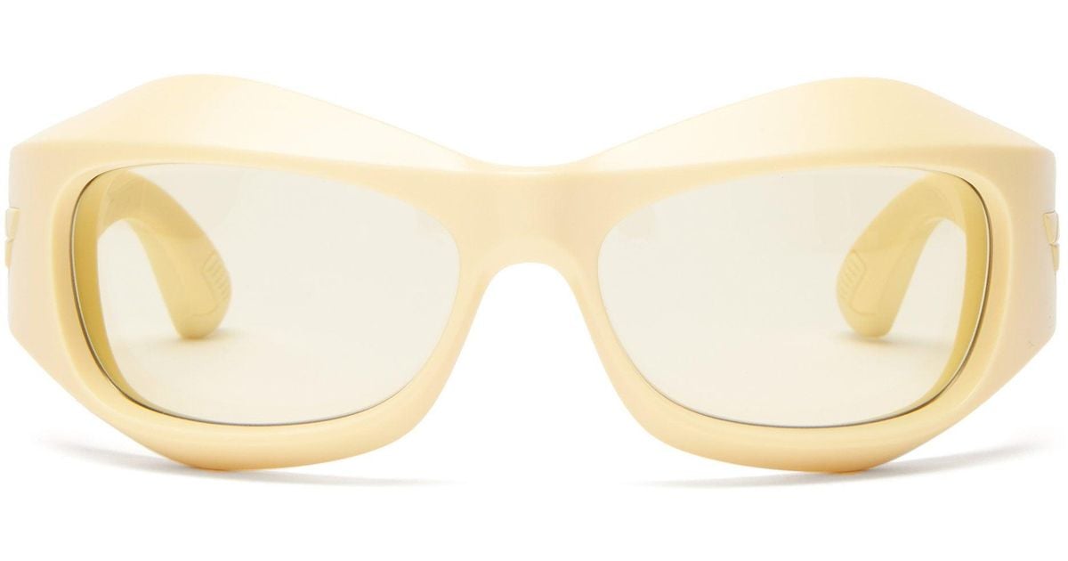 Bottega Veneta Mask Acetate Sunglasses | Lyst