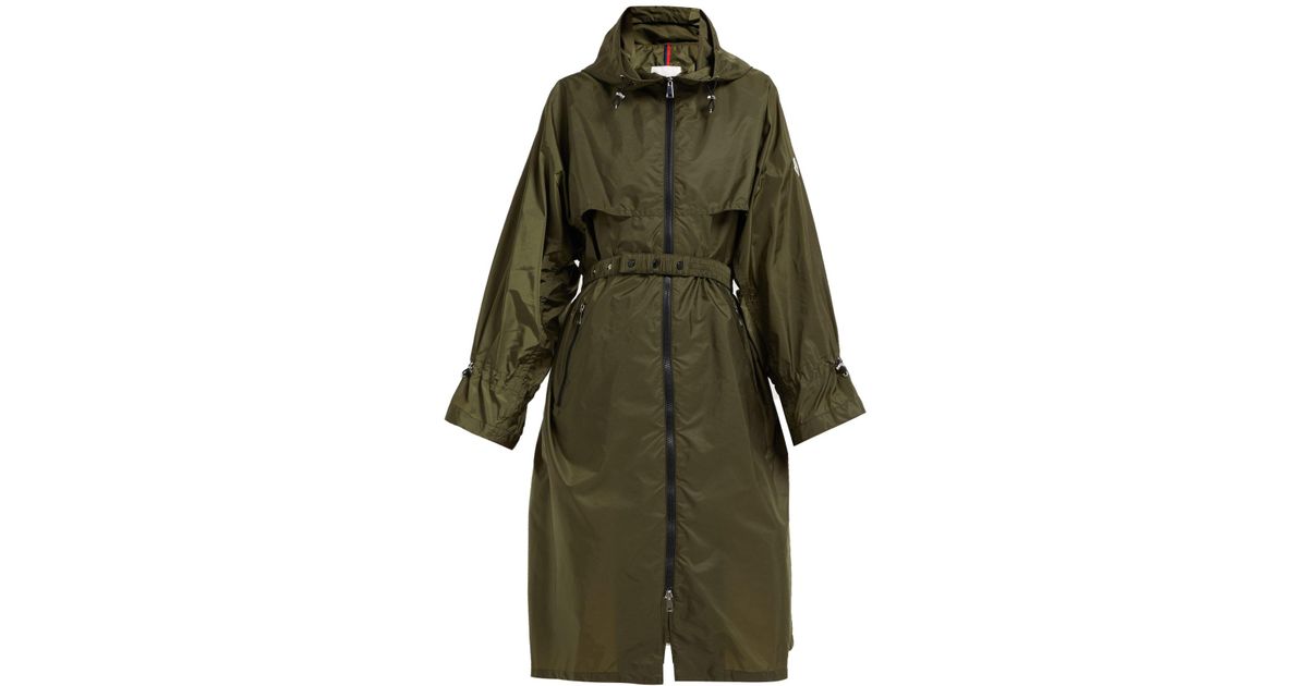 Moncler Washington Belted Parka in Green | Lyst Canada