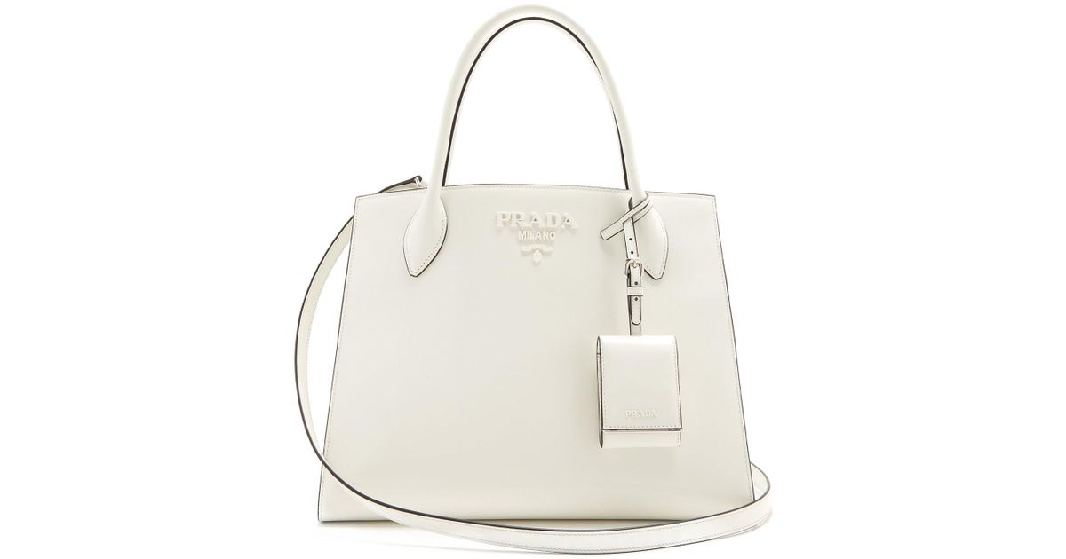 prada white leather bag