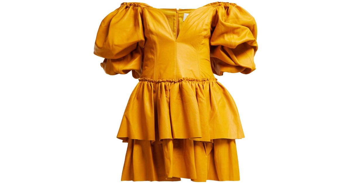 aje yellow mini dress