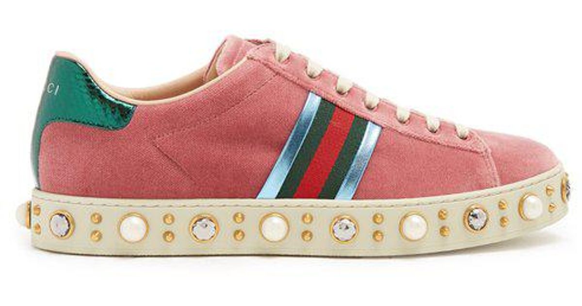 pink gucci trainers