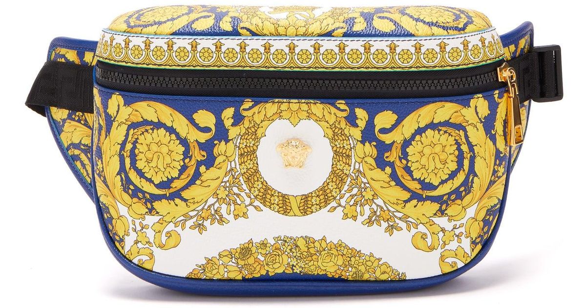 Versace Baroccoprint Leather Belt Bag in Blue for Men Lyst Canada
