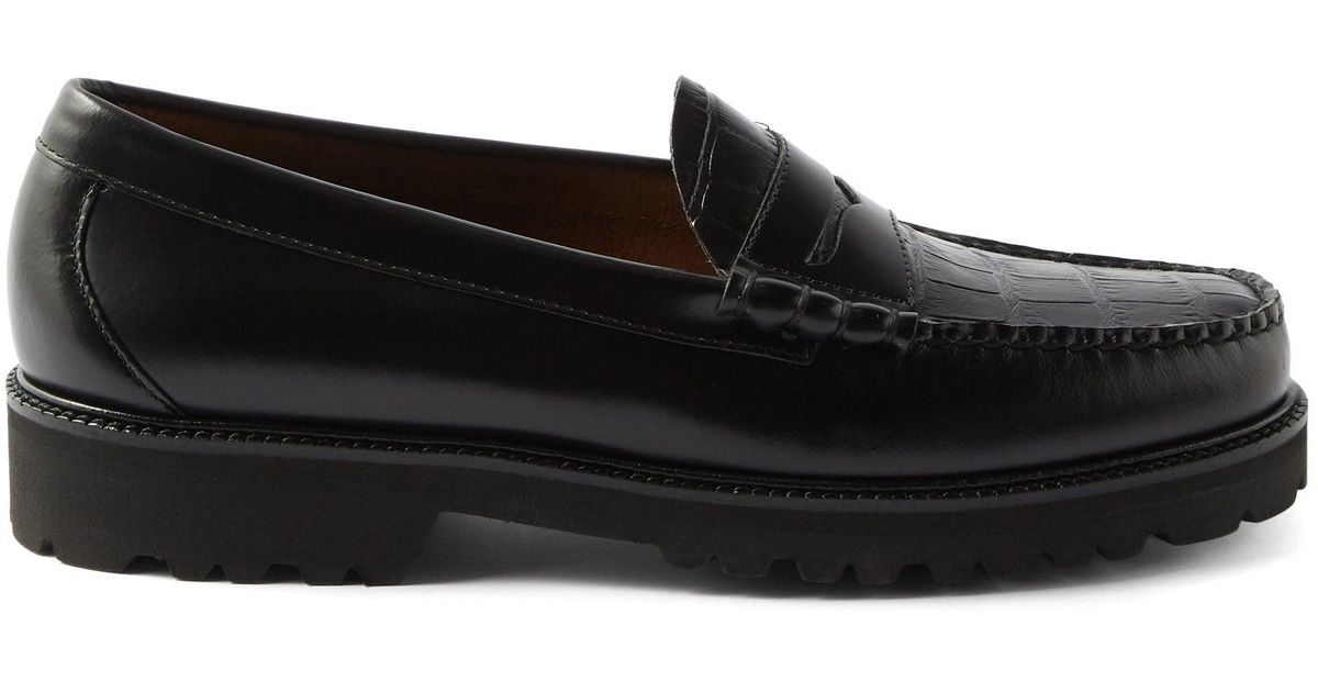 G.H. Bass & Co. Weejun Larson 90s Leather Loafers in Black for Men | Lyst