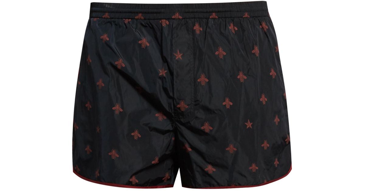 gucci bee swim shorts