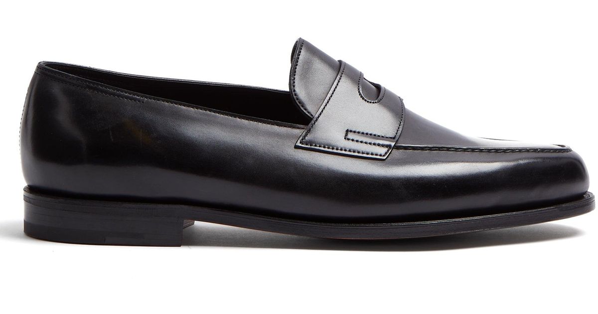 John Lobb Leather Lopez Penny Loafers in Black for Men - Save 42% - Lyst